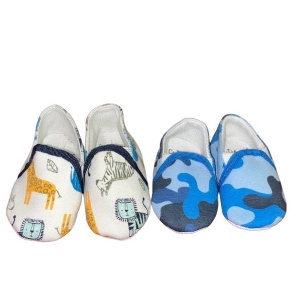 Nwot Two pairs of infant soft shoes sizes 0-3mo and 3-6mo, never worn brand new - Picture 1 of 7